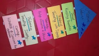moral values wall Hanging 🧱 |golden words chart making|classroom Decoration ideas| magic Word chart