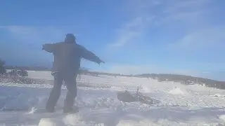 SNOW Update. Day 2. Oz Style Tobogganing. My Boggie Board Slide Fast. More E-Bike & Snowballing Fun