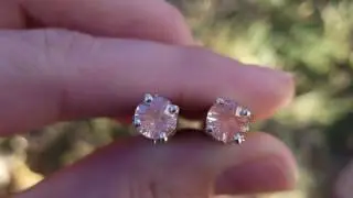 Flashy Oregon Copper Sunstone Stud Earrings in SS from KGC