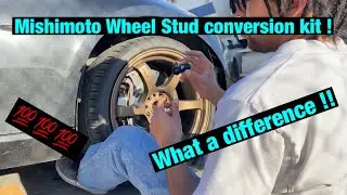 Wheel Stud Conversion Kit on 335i (Mishimoto)