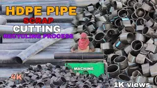 HDPE Plastic Plant Waste Pipes Cutting | Recycling Factory Process