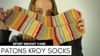 Patons Kroy Socks Sporty Stripes Yarn knitted by knittingILove