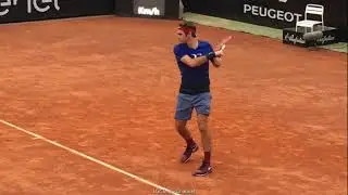Roger Federer practice in Rome - Internazionali BNL D'Italia 2016
