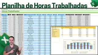Planilha Horas Trabalhadas p/ vários Trabalhadores com Resumo no Excel Grátis