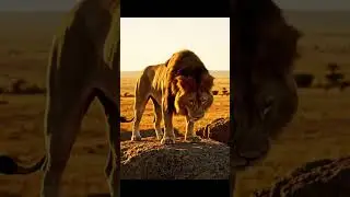 How the lion roars😱. #ytshorts #wildlife #lion #wildanimals #yt #lionking #aiart #ai