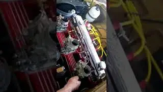 Motor Opala 6 Cilindros Cromado Carbura&ccedil;&atilde;o Tripla DFV 446 Distribuidor Hei 250-S Dimensionado 6x2