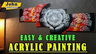 EASY AND CREATIVE ACRYLIC PAINTING // FOR BEGINNERS