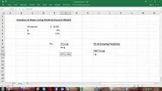 Constant Growth Model - Financial Modeling with Excel Training Program