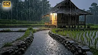 Heavy Rain on Rustic Wooden Cabin (No Thunder) - Deep Sleep Sounds for Insomnia & Anxiety