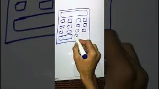 Easy Drawing: digital calculator #fouryou #shorts