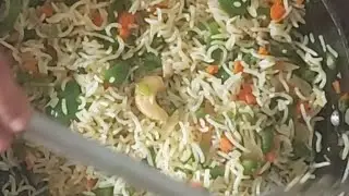 Tasty healthy capsicum mushroom fried rice recipe in tamil