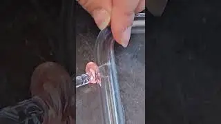 Glass tubing, cracks using the hot spot method #glass #radforduniversity