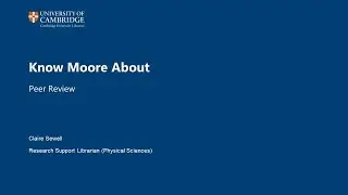 Know Moore About: Peer Review