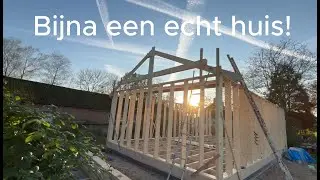 #9 Project: Mantelzorgwoning: Wanden bouwen! En begin van het dak..