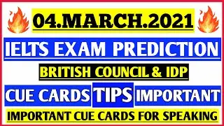 4 March 2021 Real Ielts Exam Prediction | Listening | Reading | Writing | IDP & BC |