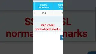 ssc chsl 2023 normalized marks 💪#sscchsl #ssc #ssccgl #sscexam #gagansir_maths #reasoning