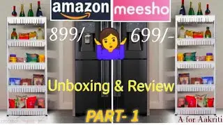 5 layer Slim Storage Organiser Rack/Unboxing Review/Plastic #Rack/Meshoo haul/Amazon #AforAakriti