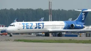 Rare Tez Jet MD-83 takeoffs at counter courses in Domodedovo.