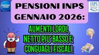 PENSIONI INPS GENNAIO 2026: AUMENTI LORDI, NETTO PI&Ugrave; BASSO E CONGUAGLI FISCALI