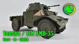 Full Build Tamiya / ICM 1/35 Panhard AMD-35 from start to finish