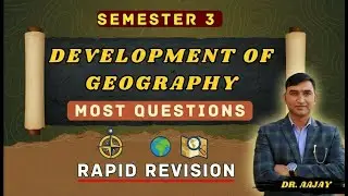 GEOGRAPHY: DEVELOPMENT OF GEOGRAPHY:MINOR PAPER: SEMESTER 3:MOST QUESTIONS 
