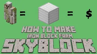 How to make a Quick and easy Iron Block farm in skyblock || VexalMC