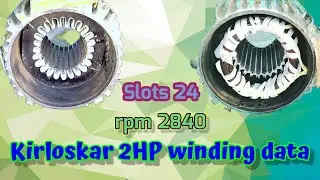 Motor winding data 2hp Single phase