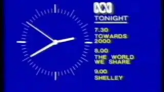 ABN2 ABC TV Clock Logo 1982