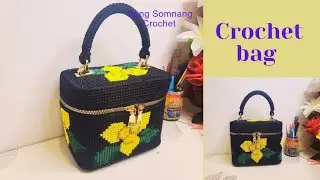 មកតាមសំណូមពរ របៀបចាក់កាបូបmake upផ្ការំដួលដោយប្រើសំណាញ់ជ័រ #crochet #lengsomnang #handmade