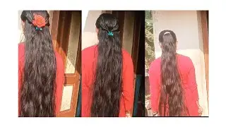 Long hair loose hairstyle,grand look hairstyle,ponital 