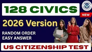 128 CIVICS QUESTION'S & ANSWER'S - US Citizenship Interview in RANDOM Order I N400 Interview