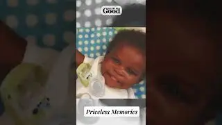 Theo&rsquo;s cute baby smile.  Priceless memories