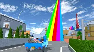 Tanjakan Pelangi Menembus Awan 🤣 sakura school simulator
