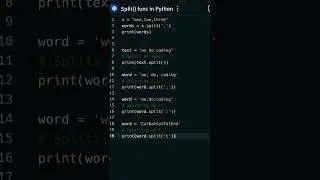 Using split function in Python #coding #python