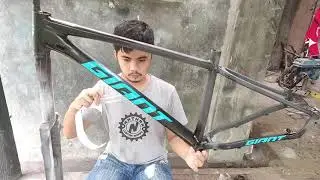 TUTORIAL ON HOW TO REPAINT BIKE FRAME.. GIANT TALON