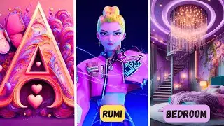 Выберите первую букву своего имени и увидите комнату своей мечты с K-pop Demon Hunter!