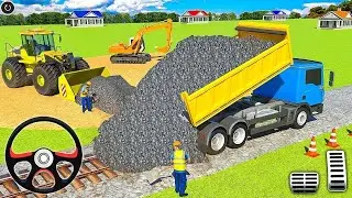👷🏻City Road Construction Simulator 🚧 - Heavy JCB Games 2025 - Android Gameplay