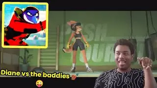Diane fighting baddies