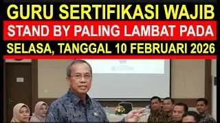 Breaking news kabar gembira guru sertifikasi wajib bersiap paling lambat tanggal 10 Februari 2026