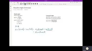 Double angle formulae
