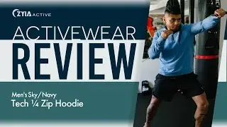 Men's Navy Tech 1/4 Zip Hoodie #5524