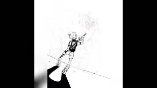 Acky Bright art quick Drawing process