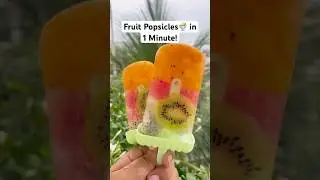 Healthy Fruit Popsicles with Coconut Water | No Sugar Summer Treat 🍧 #shorts #ytshorts #popsicle