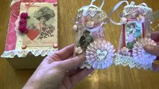 I altered two bags for a swap I'm in ( Darla G's Secret Cupid Bag swap)