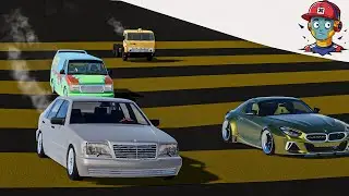 Wavy Slide VS Cars [ BeamNG drive #1 Crash test]