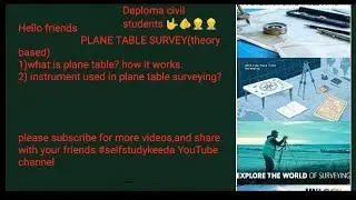 PLANE TABLE SURVEY deploma in civil engineering 4^th  semester