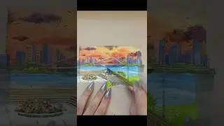 ASMR Art Journal Lake Scene Collage #journaling #collage #scrapbooking #scenery #asmr #artjournal
