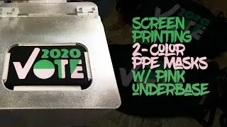 Screen printing 2-color PPE masks with a pink underbase AND plastisol Pantone matching demo