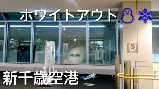 新千歳空港🛫 ホワイトアウト⛄❄  遅延・欠航の連発 New-Chitose airport whiteout