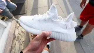 I GOT THE NEW WHITE YEEZYS EARLY!!